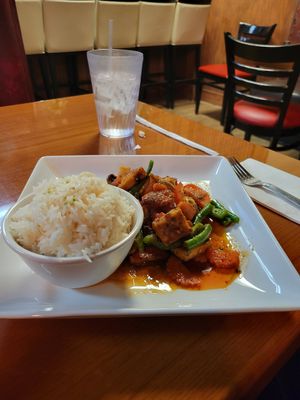 Pad ped with tofu (no fish sauce) at Noom Thai Bistro in Jacksonville
