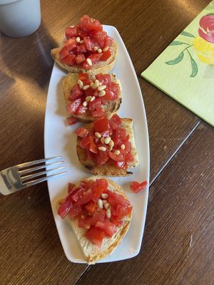 Bruschette con pinoli   at Nonna Rina in Fabriano