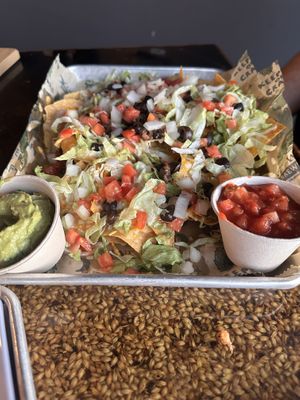 Nachos before being touched    at One Well Brewing in Kalamazoo