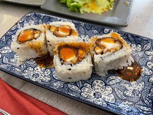 Tempura-Sushi Vorspeise at SU in Klagenfurt