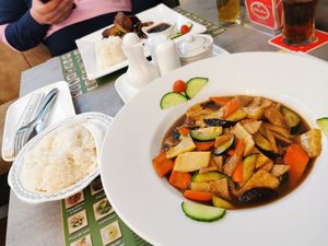 Tofu so wie Fleisch. Sehr gute Zubereitung at SU in Klagenfurt