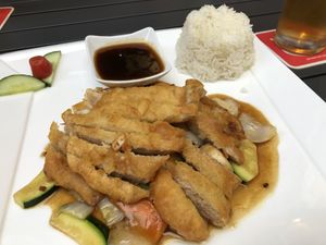 Crispy chicken vegan  at SU in Klagenfurt