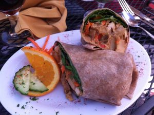 Curry wrap at Shangri-La Tea Room and Vegetarian Restaurant in Boise