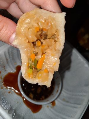 Steamed dumpling filling at Good Fortune Cafe in Gaithersburg