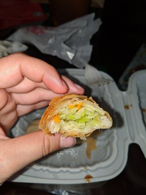 Spring roll filling at Good Fortune Cafe in Gaithersburg