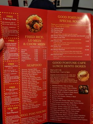 Sushi & Bento Box at Good Fortune Cafe in Gaithersburg