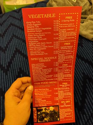 Vegetable& Noodle dishes at Good Fortune Cafe in Gaithersburg