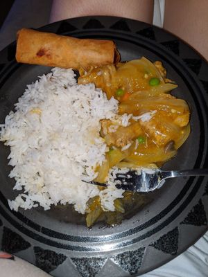 Curry vegetarian beef at Good Fortune Cafe in Gaithersburg