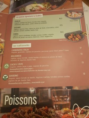 Pâtes vegan ou vege at La Scaleta in Blois