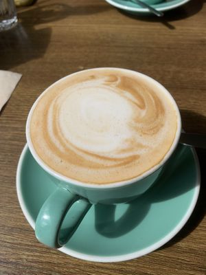 Nice coffee with oat milk  at The Barn on Flaxton in Sunshine Coast