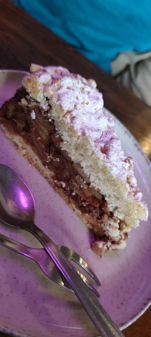 Apple crumble at Avocado Spot in Gdansk