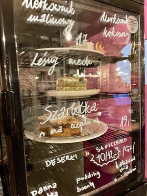 Cake case  at Avocado Spot in Gdansk