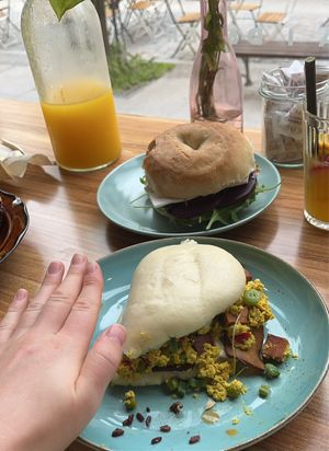 Very big breakfast bao  at Avocado Spot in Gdansk