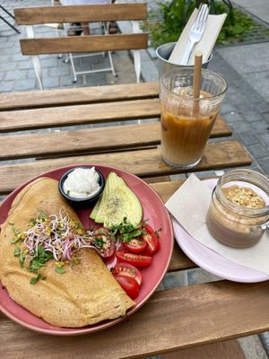 Chickpea omelette   at Avocado Spot in Gdansk