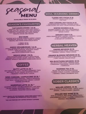 Seasonal menu at Avocado Spot in Gdansk