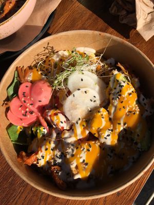 Kimchi bowl at Avocado Spot in Gdansk