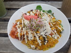 Kimchi bowl at Avocado Spot in Gdansk