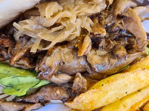 Oyster mushrooms at Bunbun in Kas