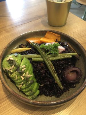 ForestBowl (much rice, less veggies)   at Fauna & Flora in Lisbon