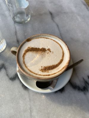 Chai latte with soy milk   at Fauna & Flora in Lisbon