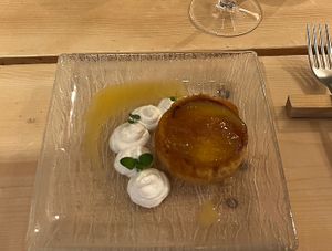 Frangipane with peach   at Aromaticus - Trastevere in Rome