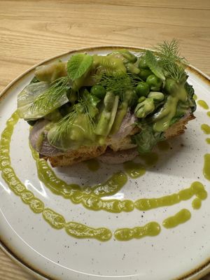 focaccia with “formaggio” antipasto   at Aromaticus - Trastevere in Rome