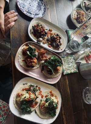 Vegan tacos at Lobo Rojo in North Shields