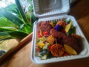 bean chops at Planta Bistro in Poznan