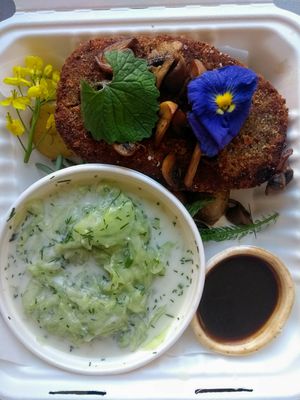 Sznycel z Soczewicy 💚 at Planta Bistro in Poznan