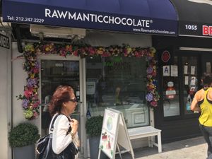 Rawmantic chocolate, from the outside at Rawmantic Chocolate in New York City