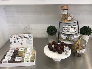 Some of the selections of chocolate. at Rawmantic Chocolate in New York City