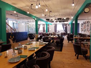 Interior upstairs at House of Mezze in Uster