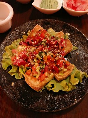 Fried tofu at Sushi Couronne in Aix-en Provence