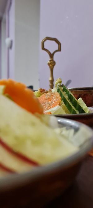 Salad for main dish at Mantra Restaurant in Berlin