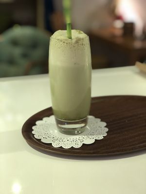 Matcha Latte at Jippies Kattencafe in Haarlem
