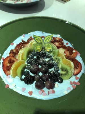 Valentine’s rainbow bowl at Jippies Kattencafe in Haarlem