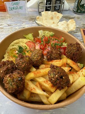   at Falafelaki in Crete