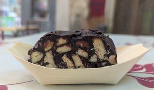 Chocolate Cake at Falafelaki in Crete