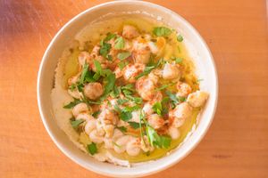 Humus bowl at Falafelaki in Crete