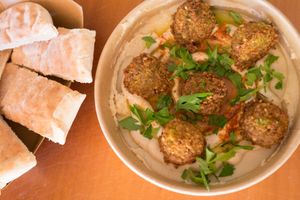 Falafel bowl at Falafelaki in Crete