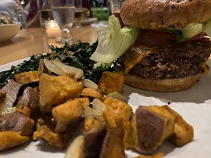 Vegan Double Cheeseburger at True Food Kitchen in Jacksonville