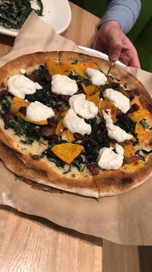 Butternut squash pizza is delicious.   at True Food Kitchen in Jacksonville