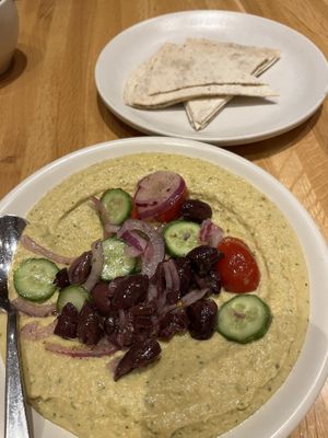 Hummus, appetizer without feta cheese  at True Food Kitchen in Jacksonville