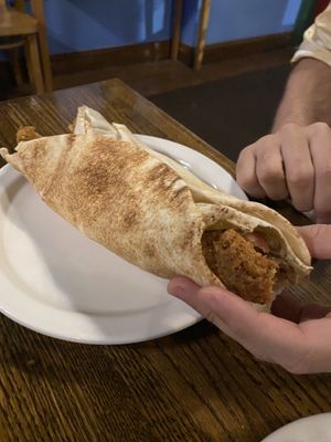   Falafel wrap  at Kassab's Restaurant in Pittsburgh