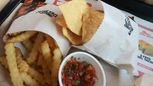 Chips, salsa and fries at Del Taco in Centerville