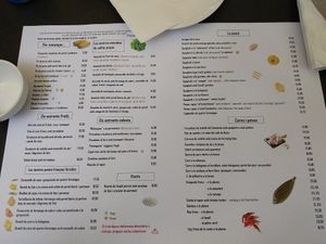 Menú at Caminetto in Mataro