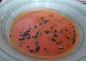 Sopa de sandía  at Omnia in Mataro