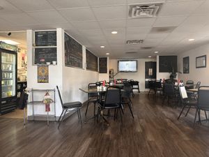 Half of dining room   at Olympia Cafe in Osseo