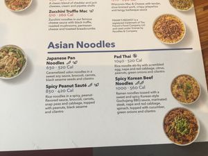 Asian noodle section at Noodles & Company in Leesburg