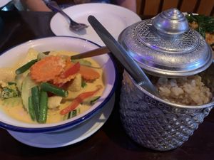Yellow curry and brown rice at U-TONG in Clayfield